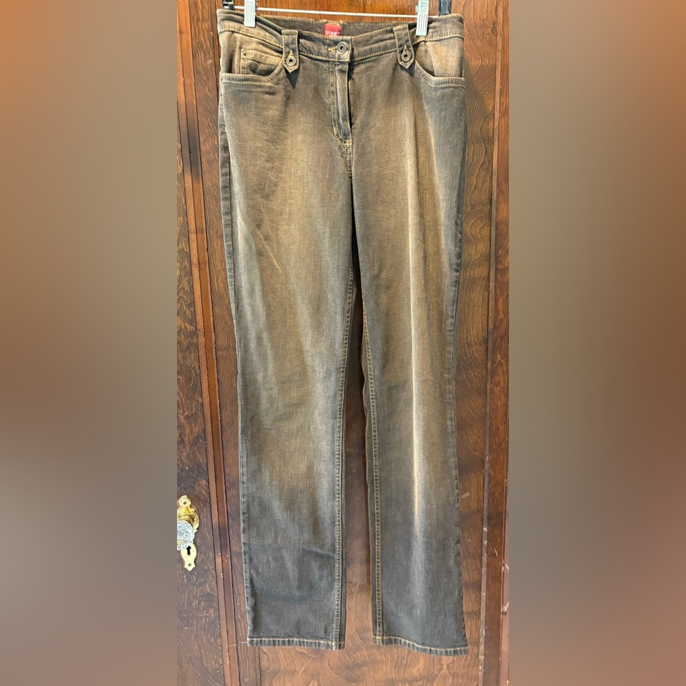 Women's denim straight leg jeans Black/brown
